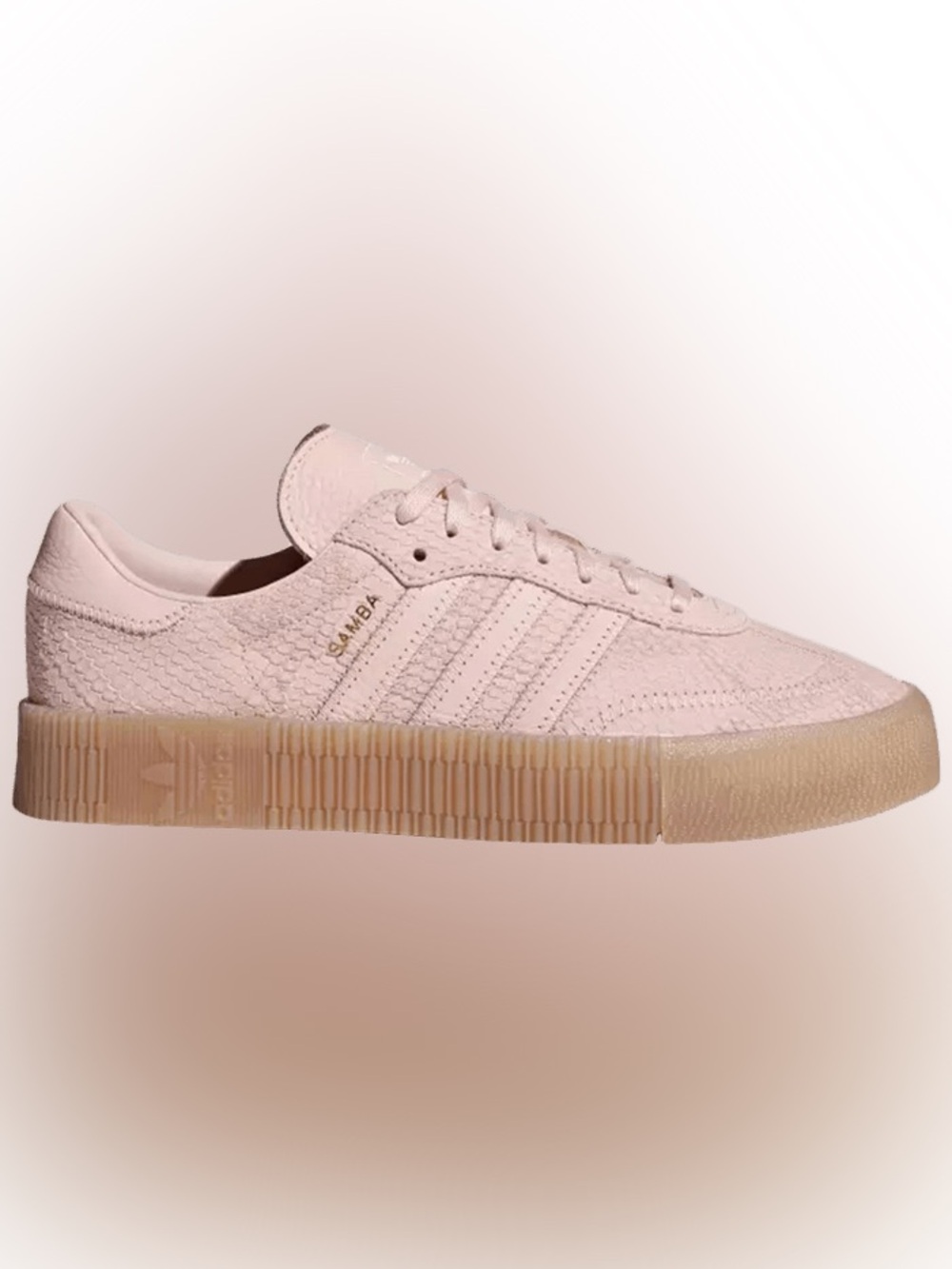 LIMITED EDITION ADIDAS SUEDE & LEATHER SAMBAROSE PLATFORM SNEAKERS